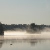 Morning fog on Karl Lake