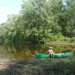 Taking a break at a tributary spring-fed creek
