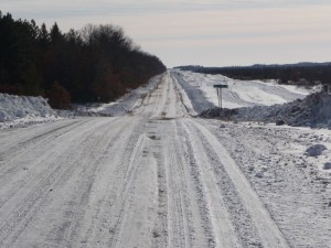 Crex Meadows road.