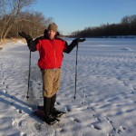 Snowshoeing on the St. Croix at the State Park. Snowshoeing on the St. Croix at the State Park.