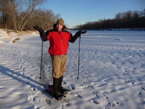 Snowshoeing on the St. Croix at the State Park.