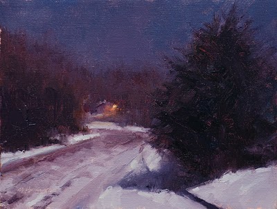 "January Moonlight," by Marc Hanson (painted last night, too!)