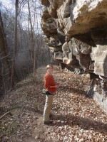 Admiring old rock