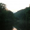 A quiet trout stream at dusk.