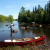 Fighting a fish on the upper St. Croix River