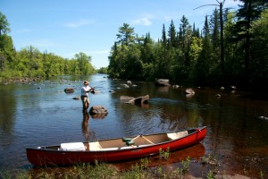 Fighting a fish on the upper St. Croix River