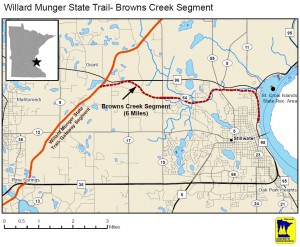 Map of new Brown's Creek Trail acquisition