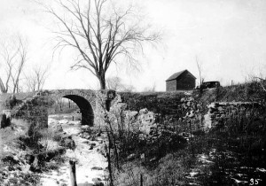 Old Stone Bridge, photo circa 1940, Minnesota Historical Society