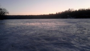 Down the frozen river