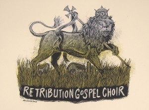 Retribution Gospel Choir lion poster Retribution Gospel Choir lion poster