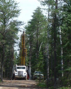 A sulfide mining drill site near the BWCAW