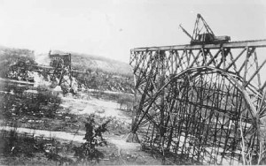 Soo Line (Arcola) High Bridge on the St. Croix River under construction in 1910 Soo Line (Arcola) High Bridge on the St. Croix River under construction in 1910