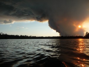 The thundercloud-like effect of the smoke, Saturday evening