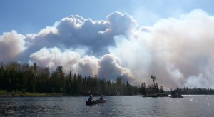 Looking south from the narrows between Lake Four and Three