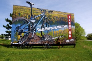 A billboard advertising the Cuyuna trail system near Crosby A billboard advertising the Cuyuna trail system near Crosby