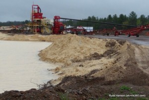 Frac sand mine near Grantsburg Frac sand mine near Grantsburg